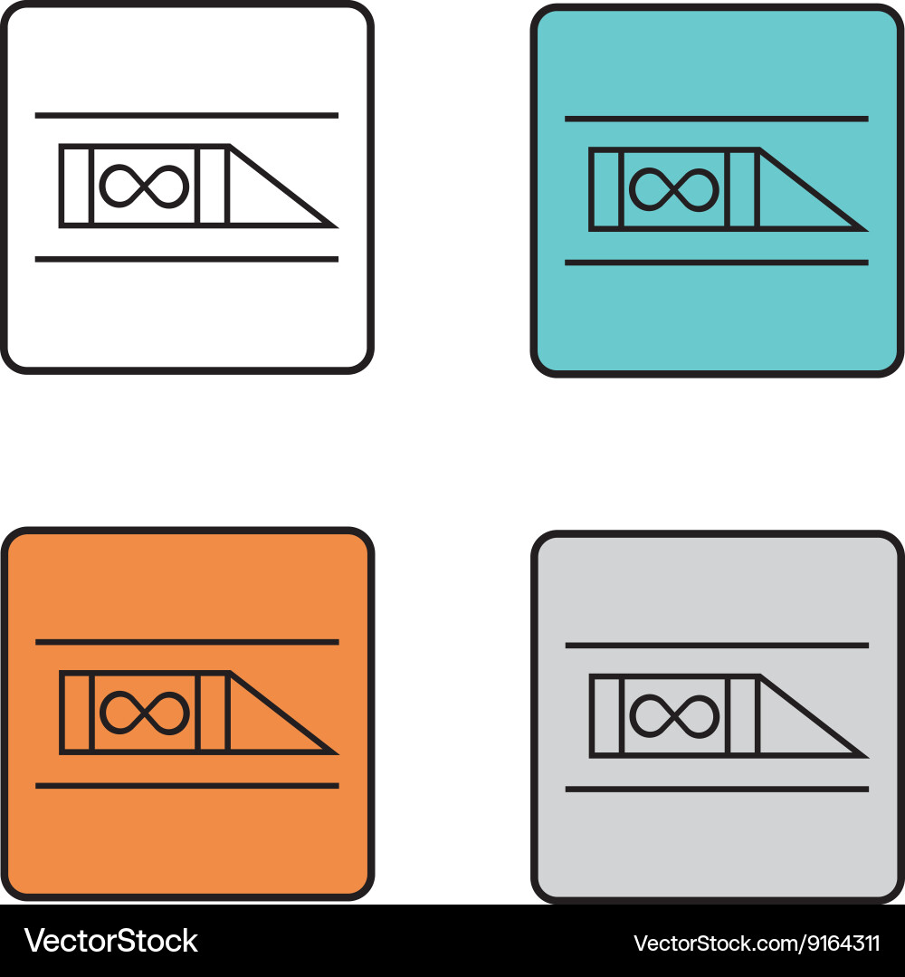 Hyperloop futuristic transportation icon set vector image