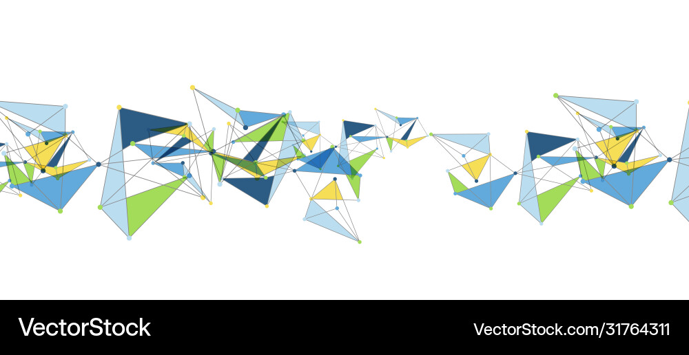 Line points connections triangular technology Vector Image