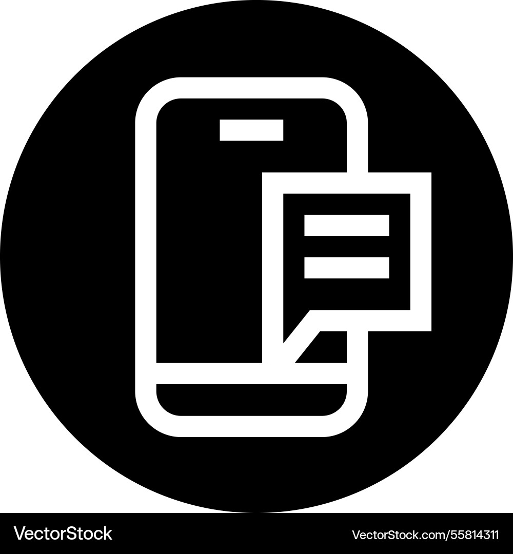 Mobile message icon design Vector Image