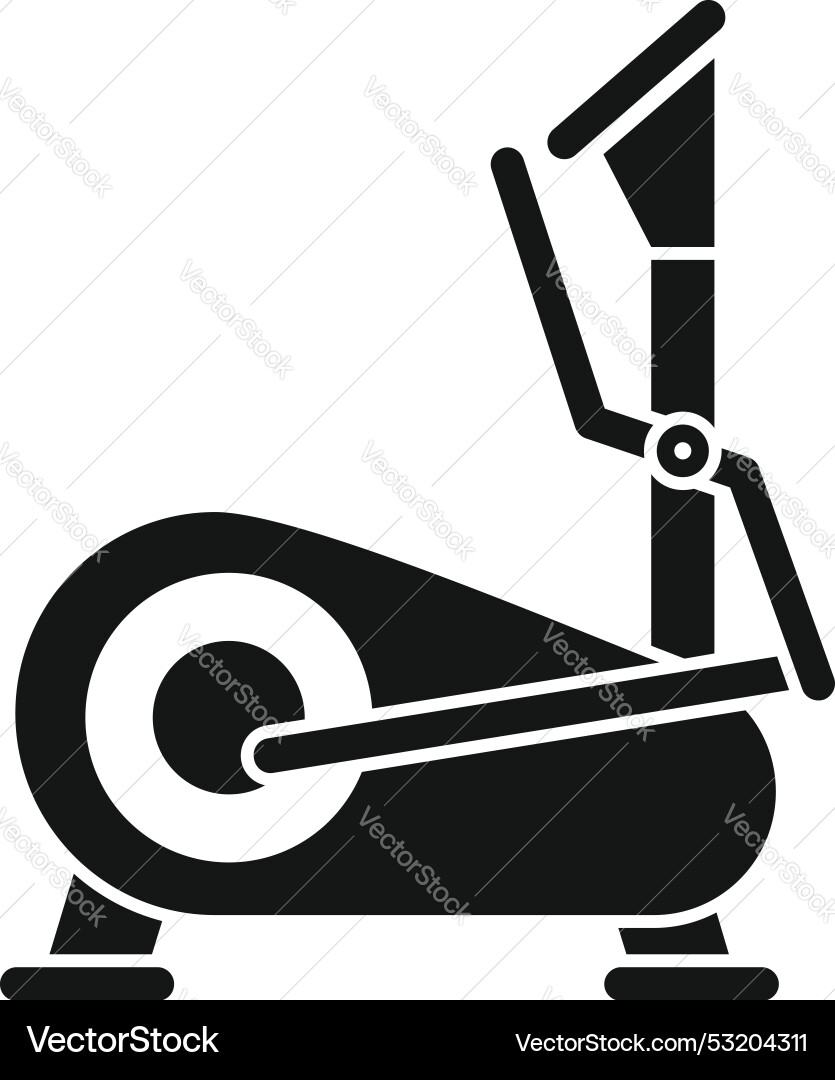 Modern elliptical cross trainer icon showing vector image