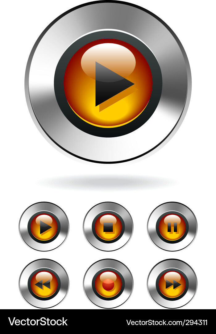 Music Control Buttons Vector Image