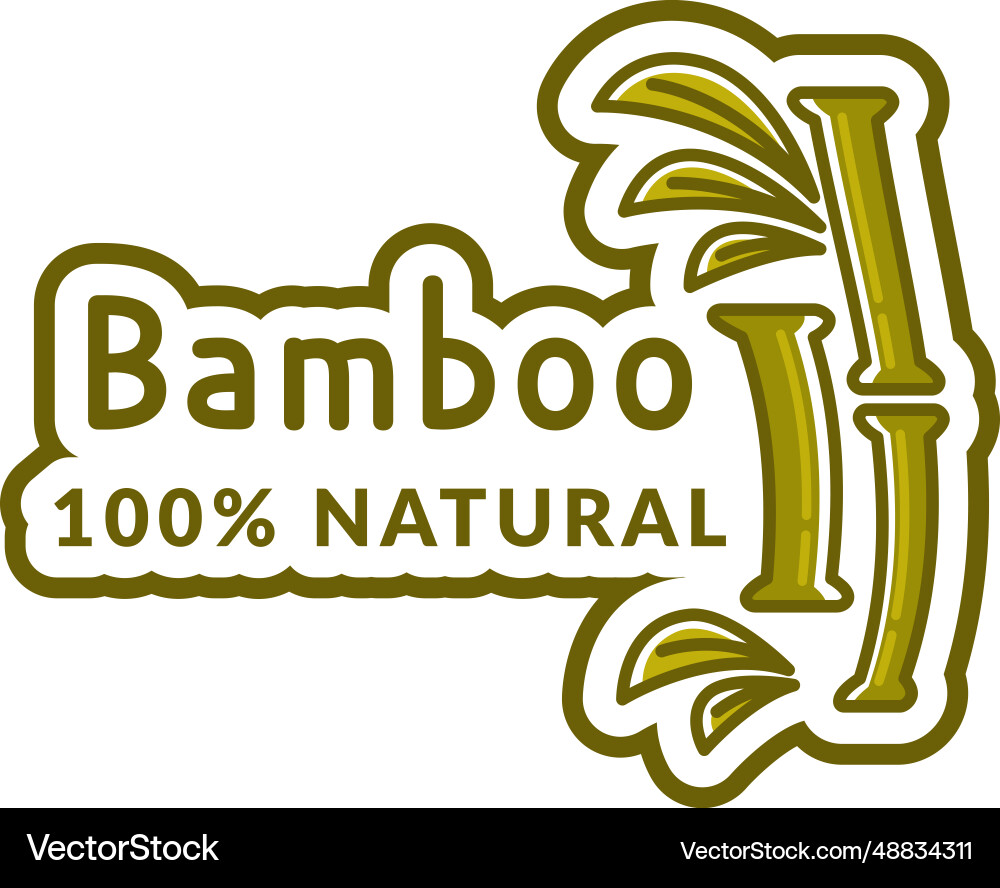 Natural bamboo products ecologically friendly vector image