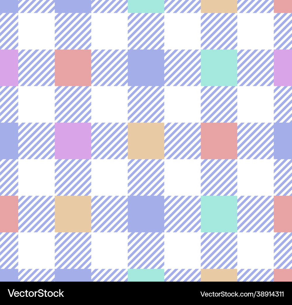 Pastel Buffalo Check Pattern Vector Image