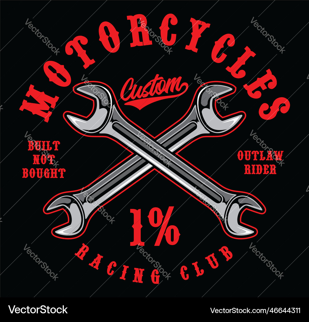 Patch biker design template Vector Image