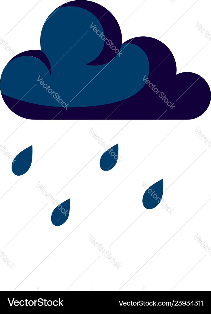 Raining icon in flat style simple Raining icon in flat style simple vector image