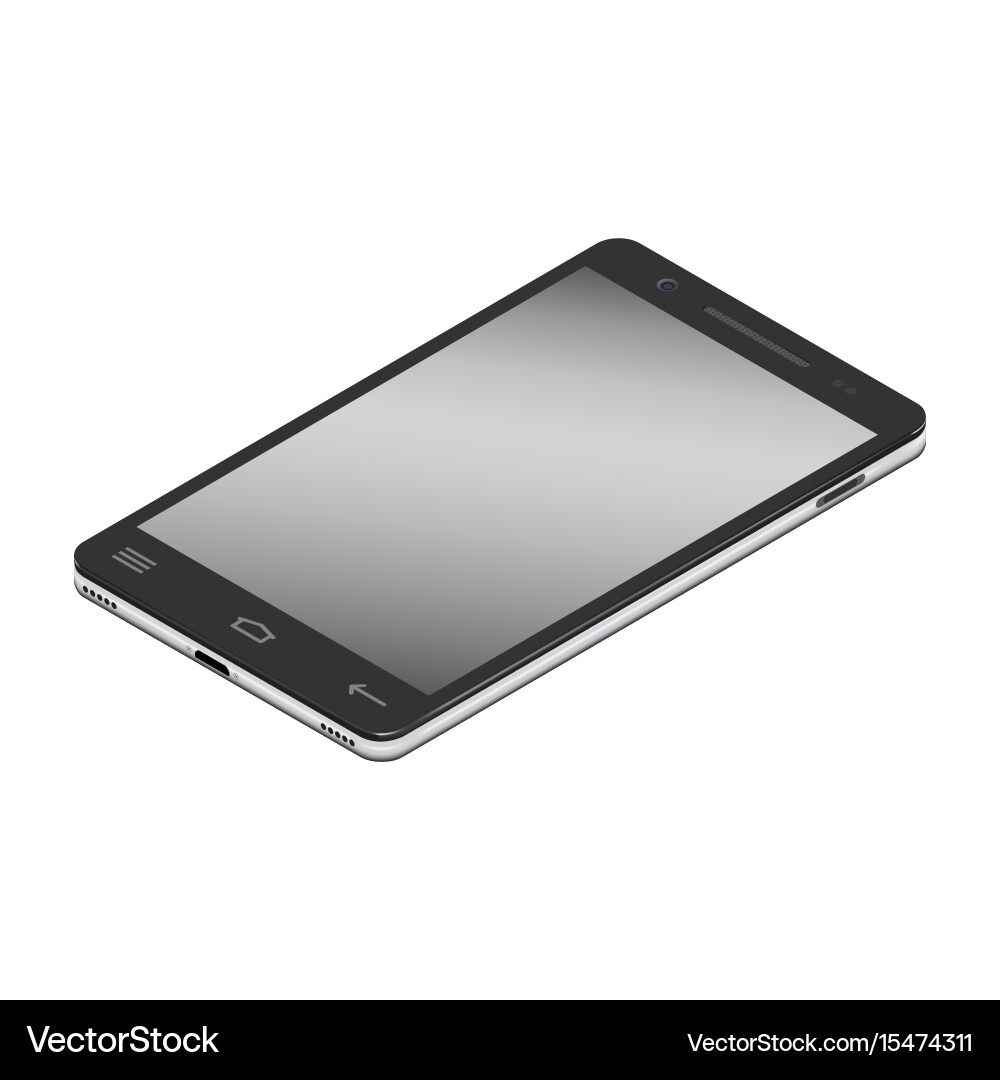 Realistic smartphone cellular in isometry Vector Image