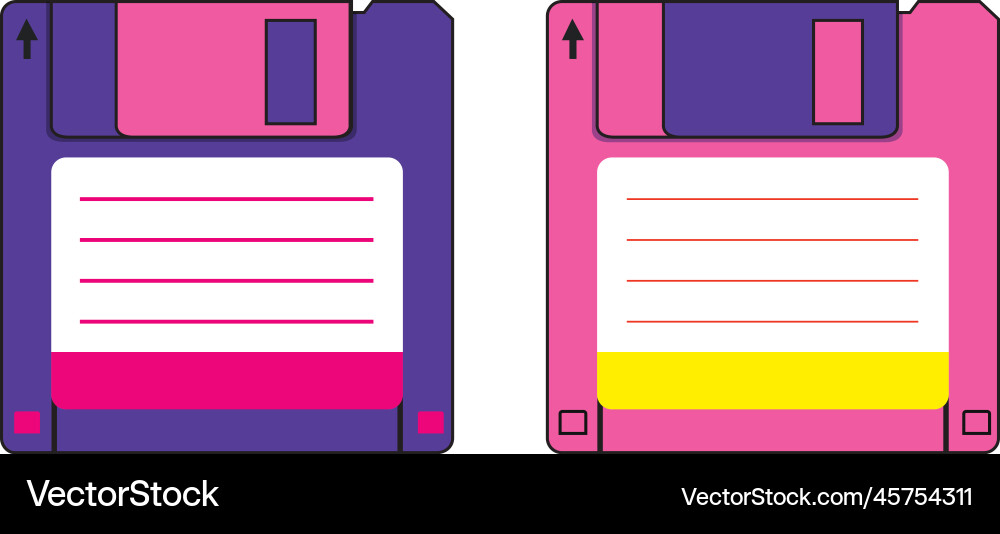 Retro Floppy Disk vector image