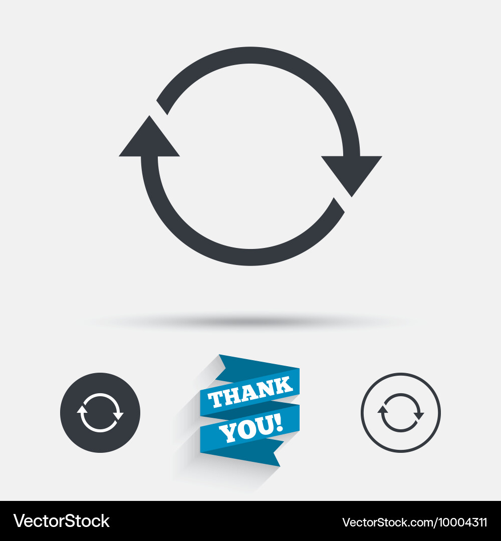Rotation Refresh Icon - Repeat Symbol vector image