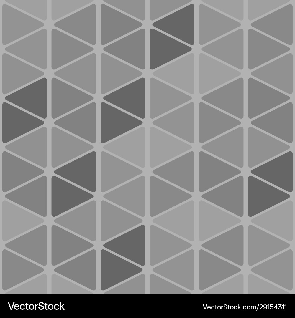 Seamless grayscale pattern rounded triangles vector image