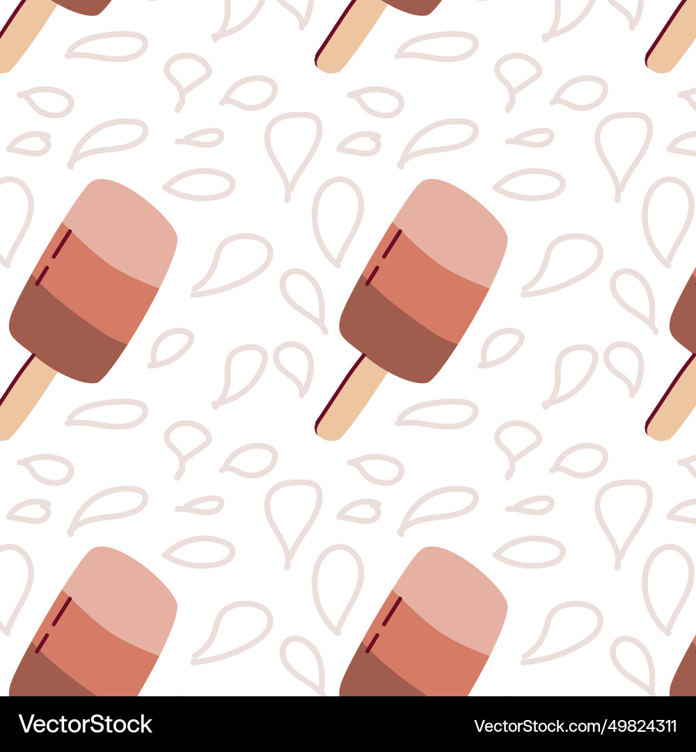 Seamless pattern with ice cream different Vector Image
