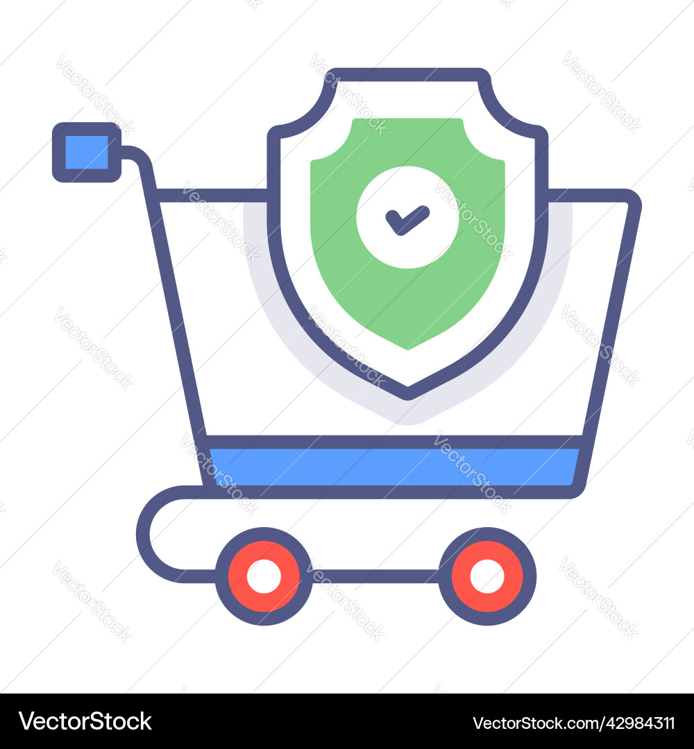 Secure cart modern concepts design Vector Image