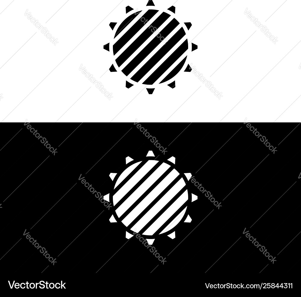 Sun with diagonal lines icon in glyph style Sun with diagonal lines icon in glyph style vector image