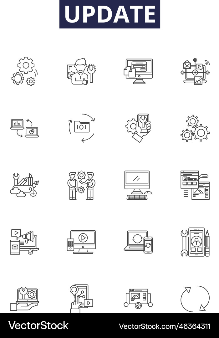 Update Icons - Software & Technologie Vektorbild