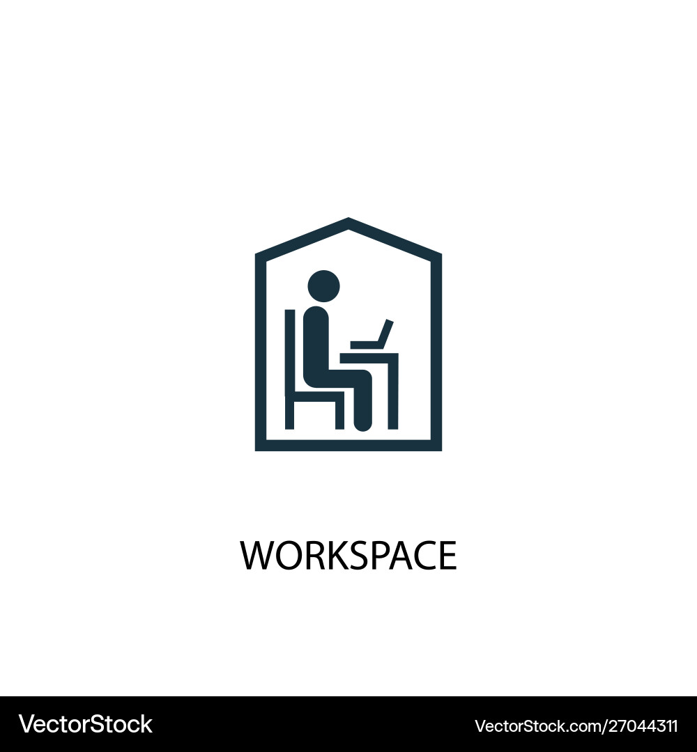 Workspace icon simple element vector image