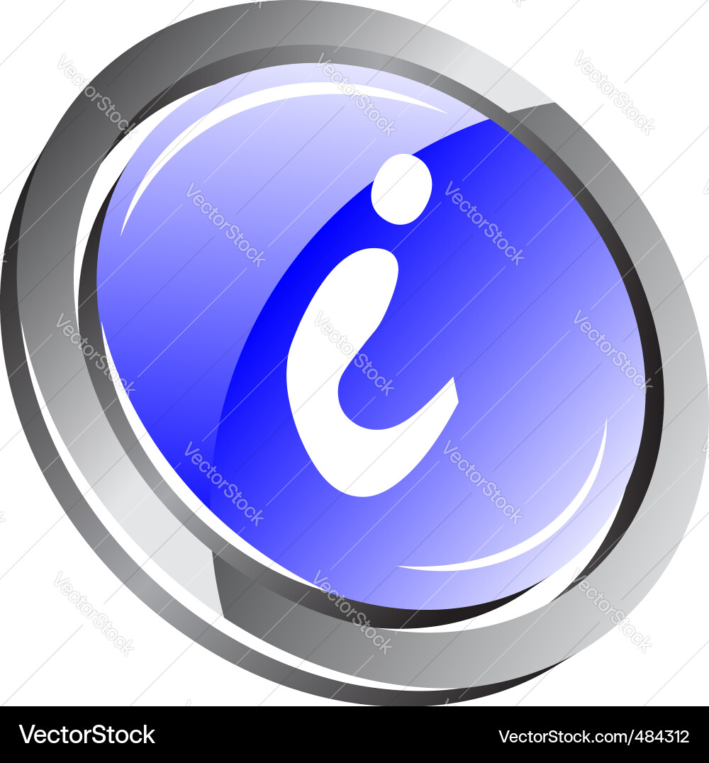 3d information button vector image