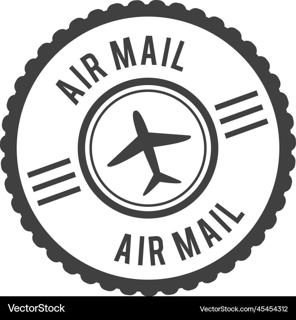 Air mail stamp fast postal service mark Air mail stamp fast postal service mark vector image