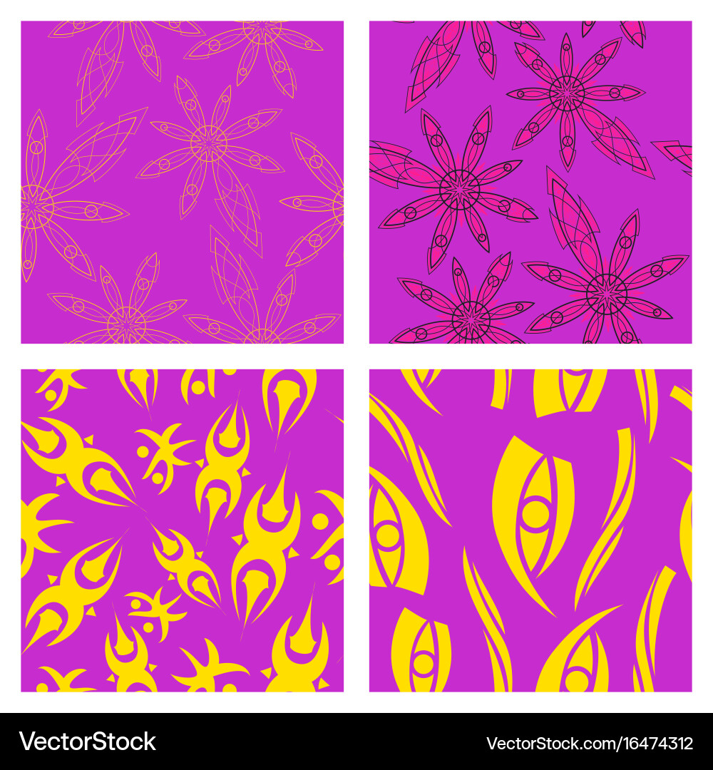 Assembly of patterns in bright style Vector Image