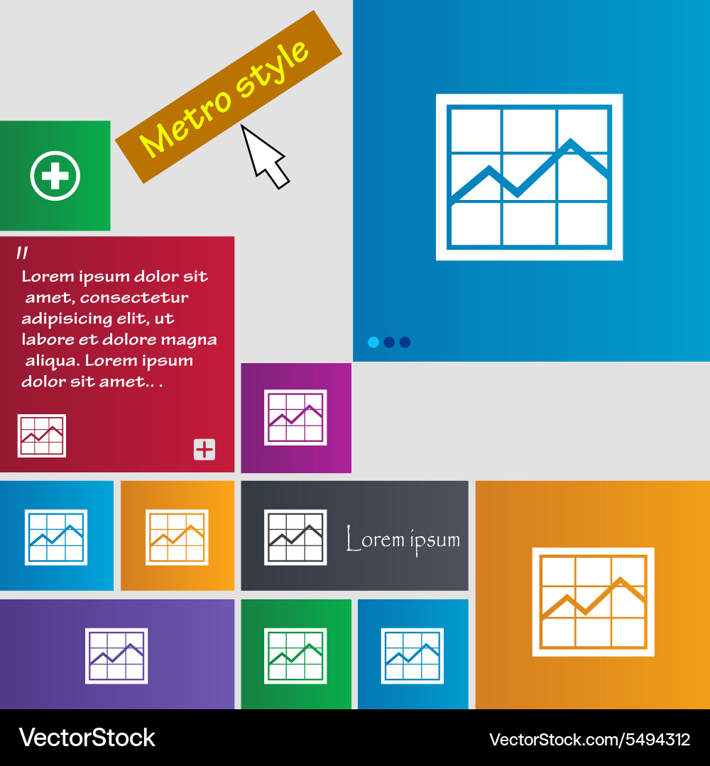 Chart icon sign buttons modern interface website vector image