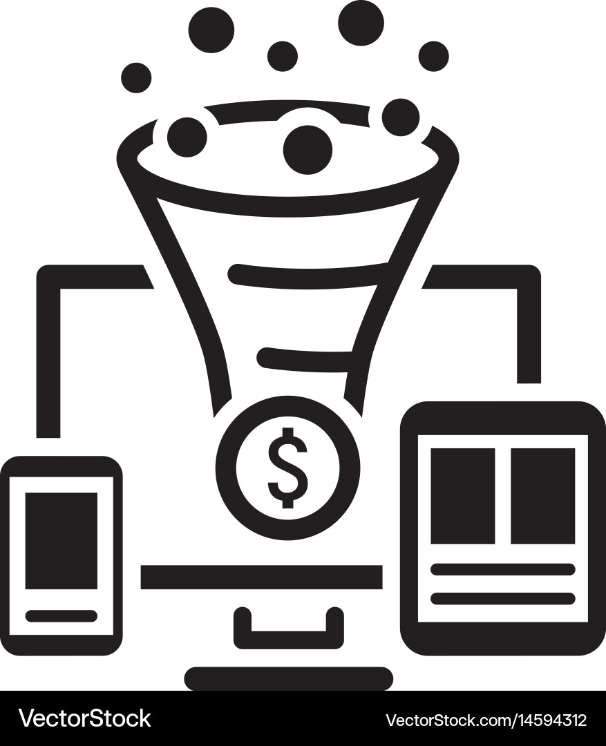 Conversion rate optimisation icon vector image