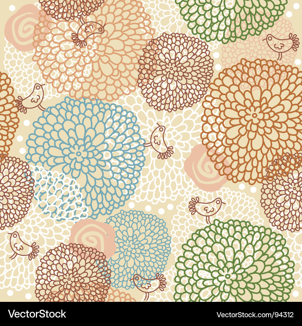 Floral Blossom Pattern Vector Image