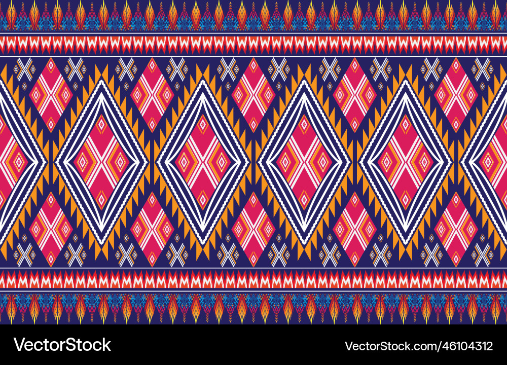 Ikat pattern seamless abstract background vector image