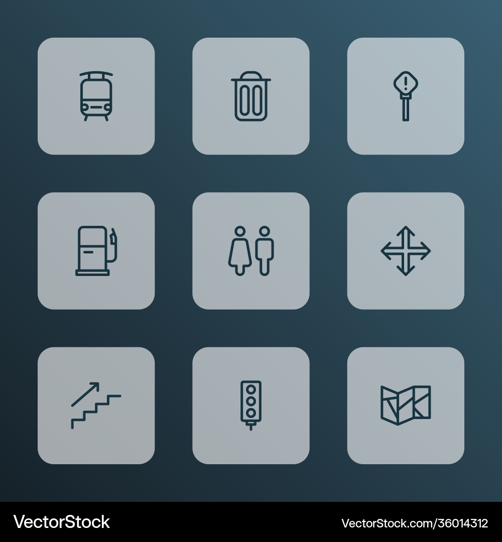 Information icons line style set with garbage Information icons line style set with garbage vector image