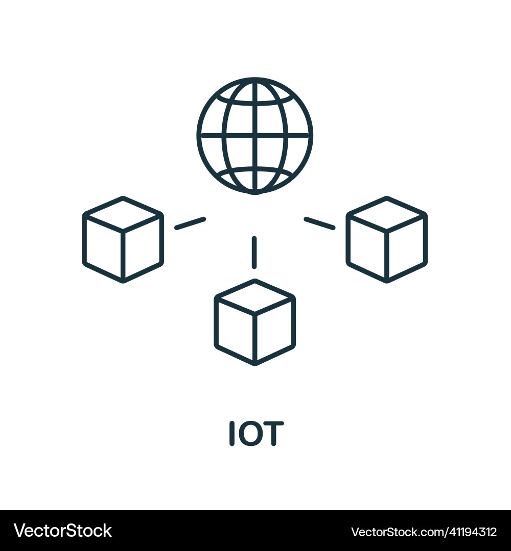 Iot icon line element from internet technology Iot icon line element from internet technology vector image