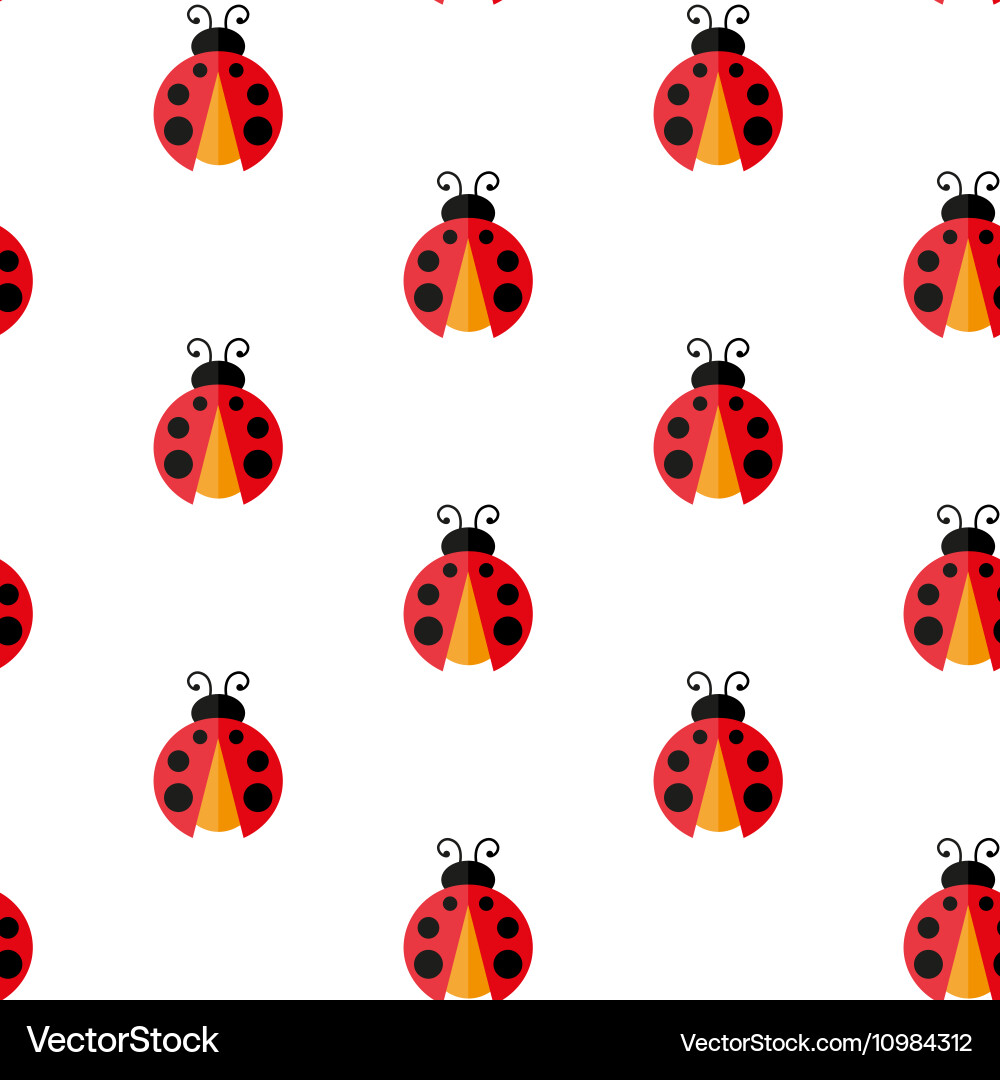 Ladybug pattern vector image