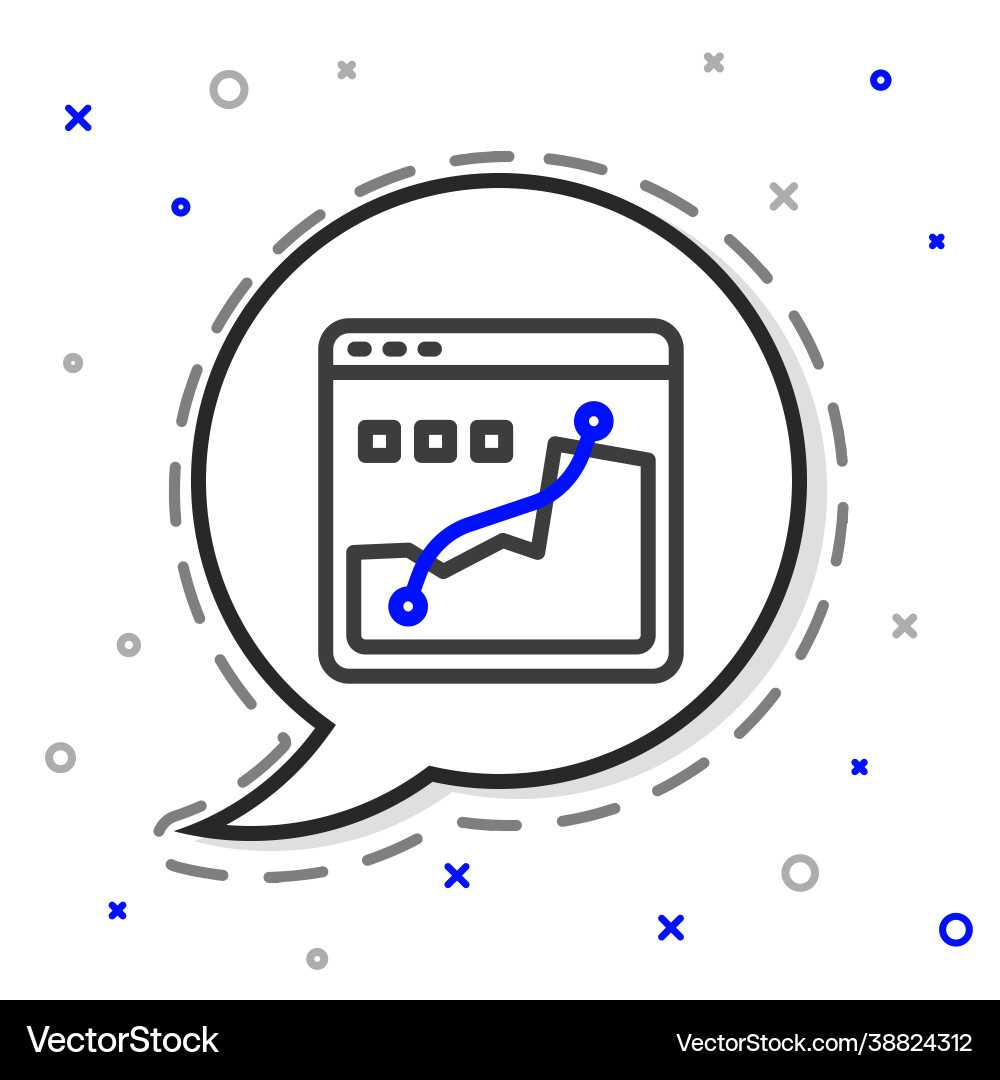 Line histogram graph photography icon isolated Line histogram graph photography icon isolated Vector Image