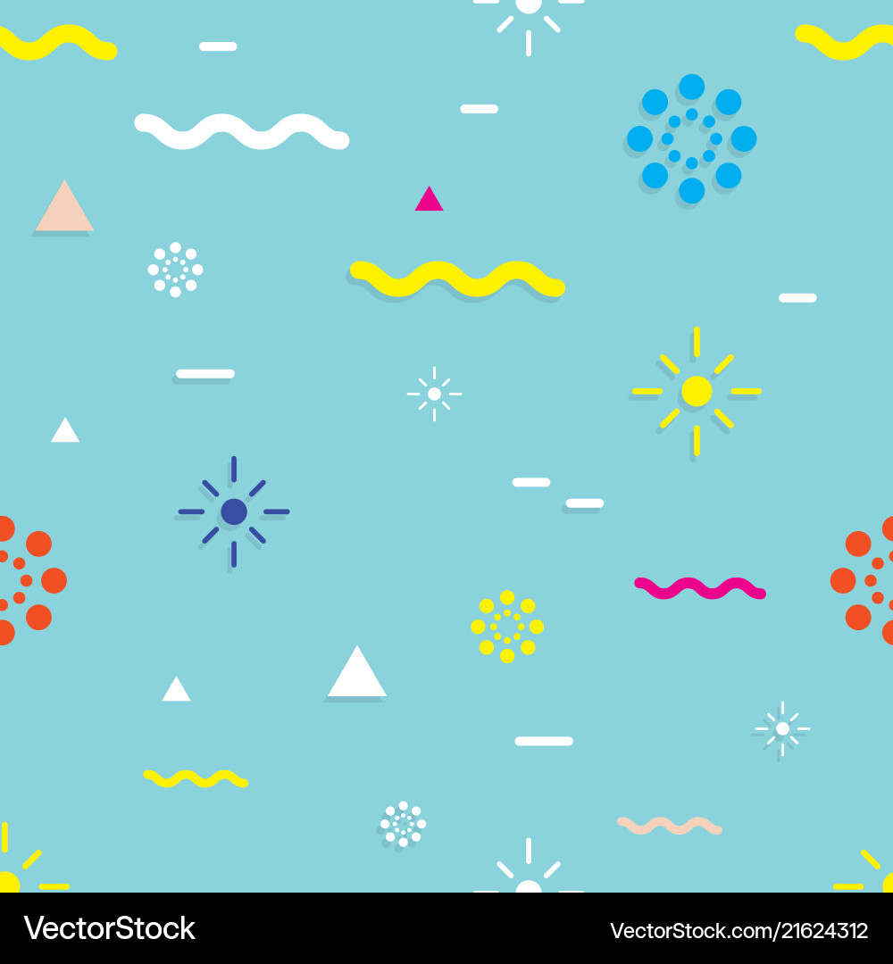 Memphis style seamless pattern background vector image