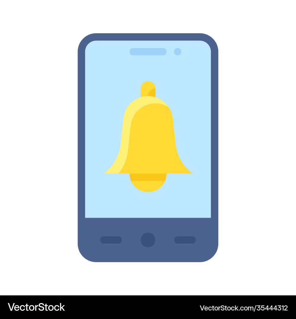 Notification app icon mobile application vector image