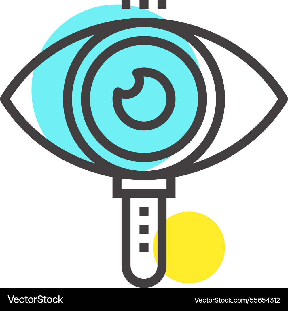 Search process flat line web icon concept Search process flat line web icon concept vector image