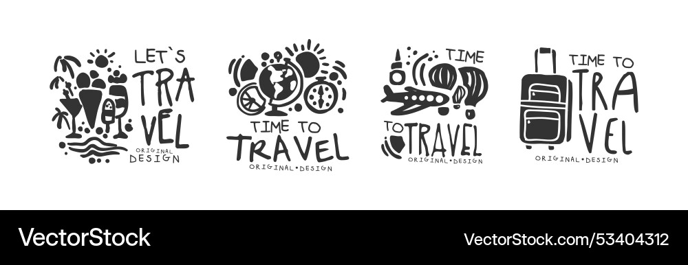 Time to travel original design with object Time to travel original design with object Vector Image