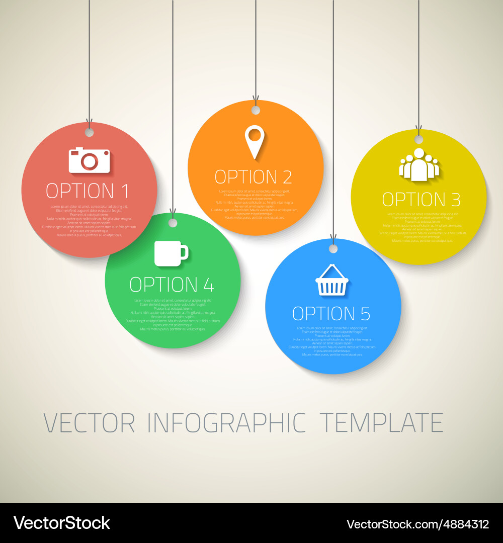 Web infographic round badges template layout vector image