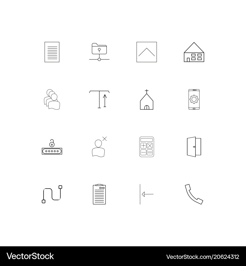 Web und Text einfache lineare Symbole gesetzt umrissen Web und Text einfache lineare Symbole gesetzt umrissen vektorbild
