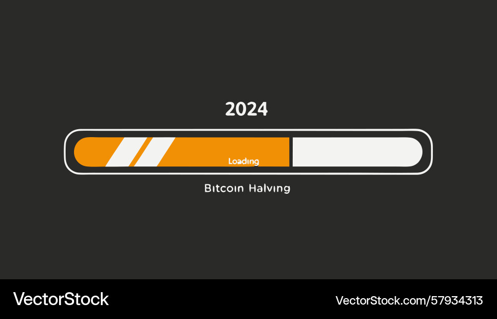 2024 bitcoin halving progress bar Vector Image