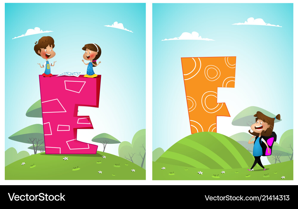 A set of pictures for learning the english A set of pictures for learning the english vector image