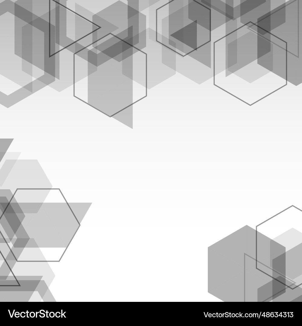 Abstract shade of gray geometric shape background vector image