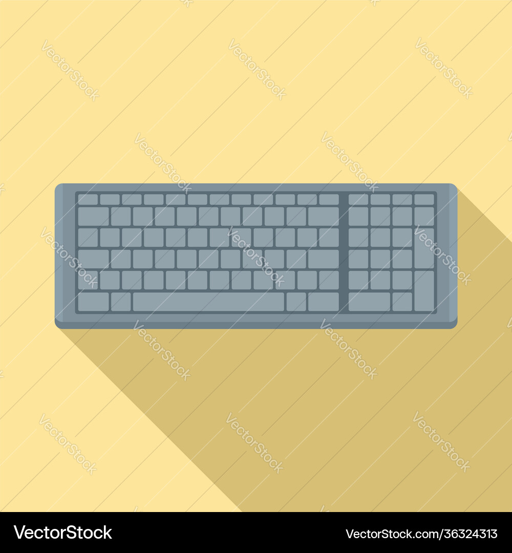 Button keyboard icon flat style Button keyboard icon flat style vector image