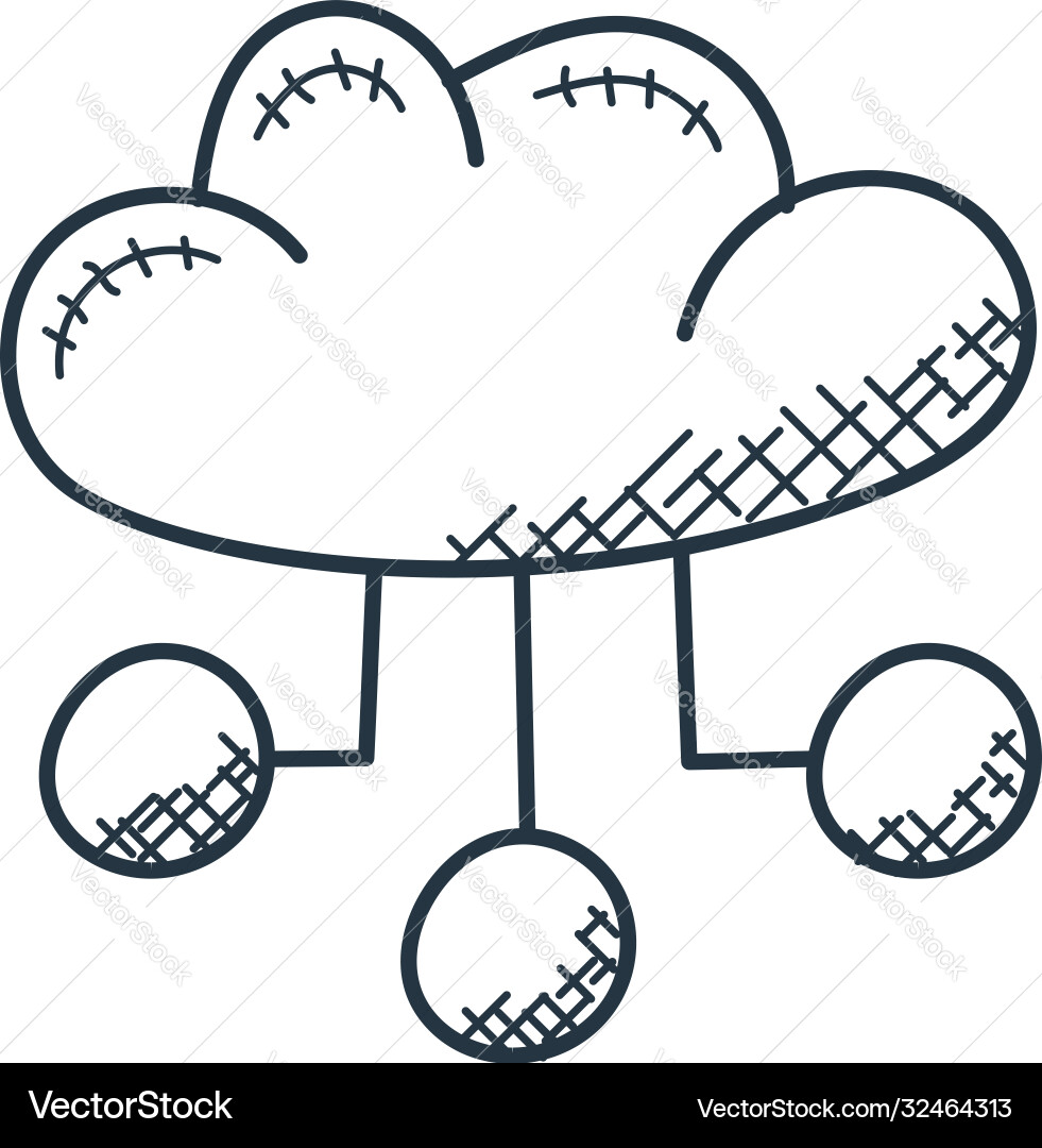 Cloud computing icon isolated on white background Cloud computing icon isolated on white background vector image