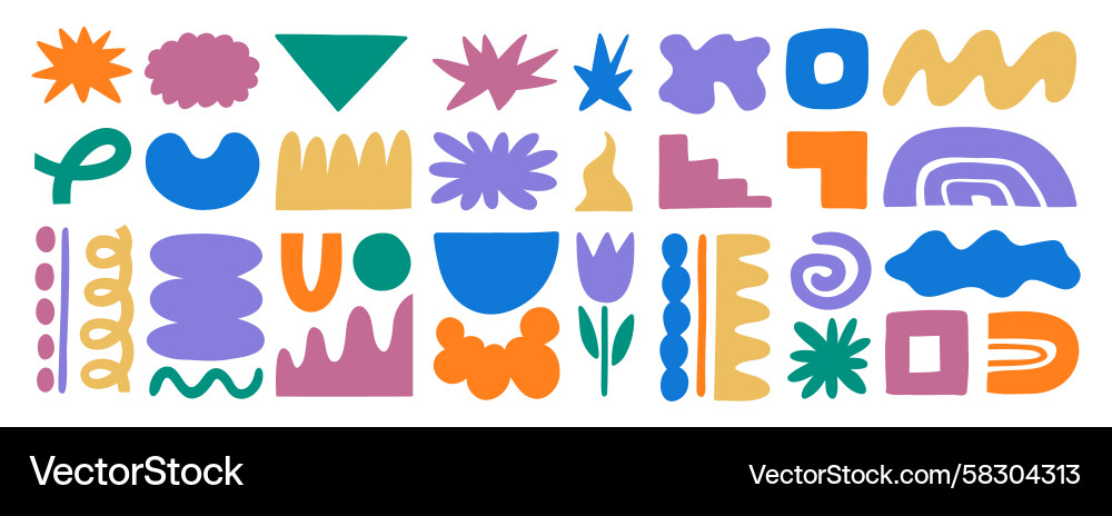 Colorful Blob Forms Set Vector Image