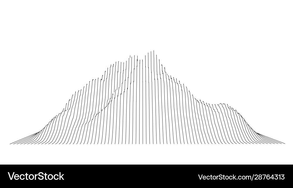 Curve lines in shape part mountain range Curve lines in shape part mountain range vector image