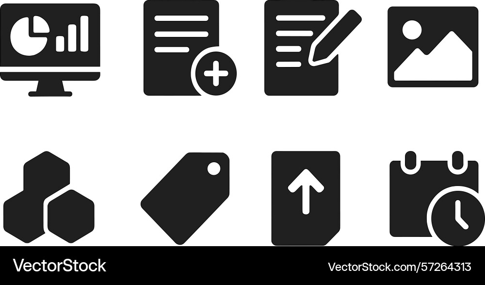 Design elements for digital content management vector image