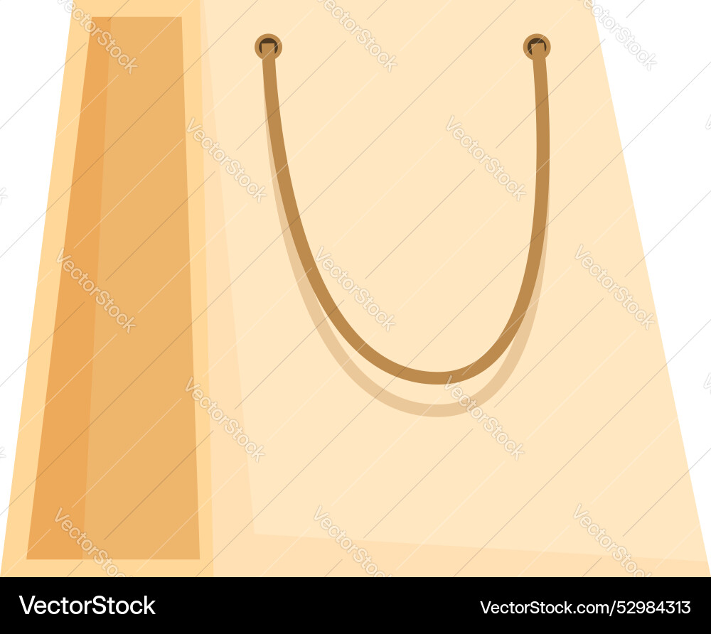 Empty shopping bag standing with handles made Empty shopping bag standing with handles made vector image