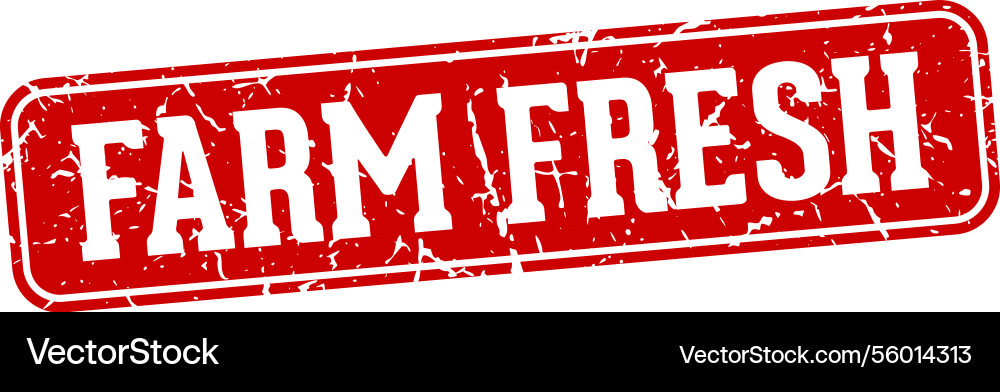 Farm fresh rectangular sign stamp – Royalty-Free Vector | VectorStock