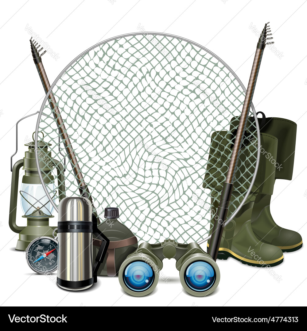 Fishing frame Royalty Free Vector Image - VectorStock