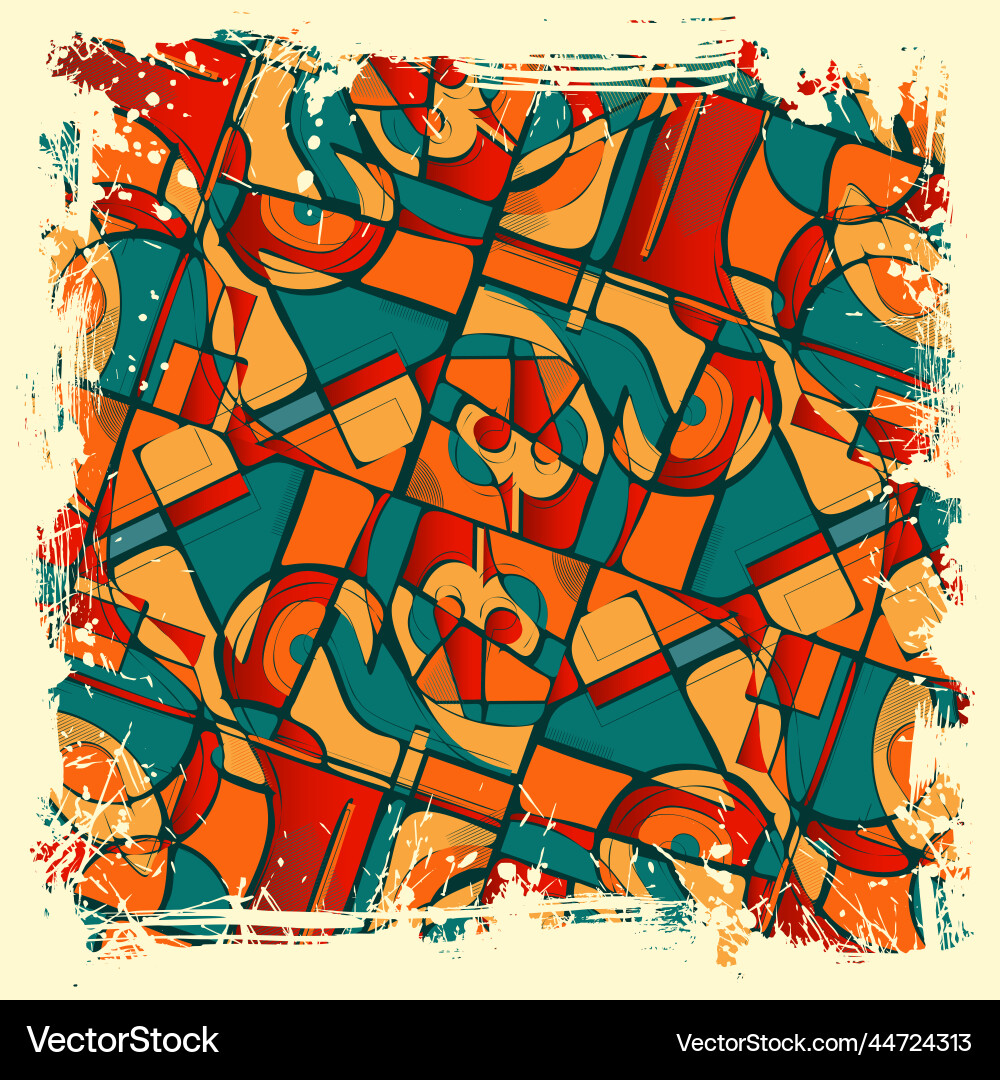 Geometric background with outline frame Geometric background with outline frame vector image