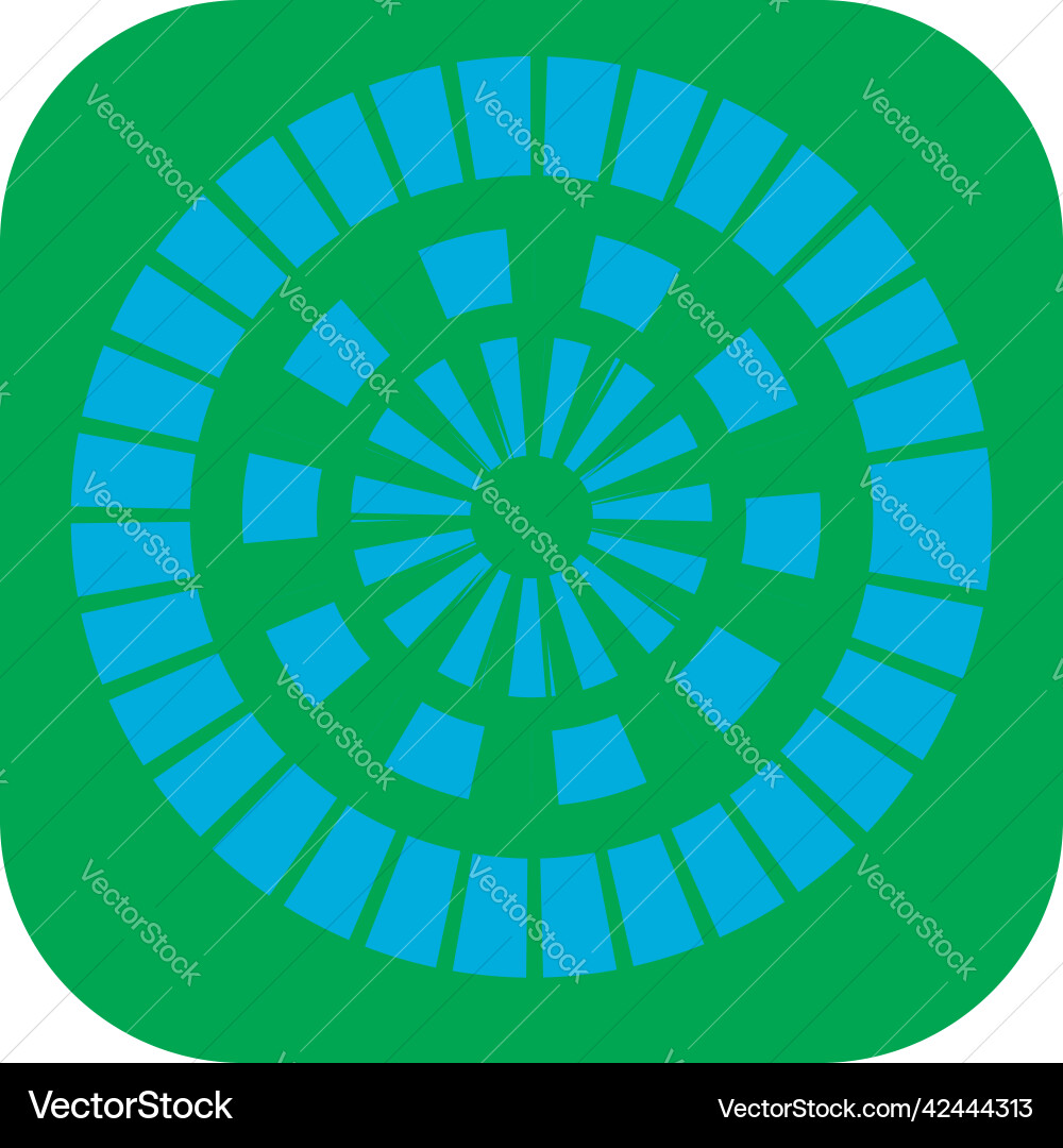 Geometric circle element with dashed lines Vector Image