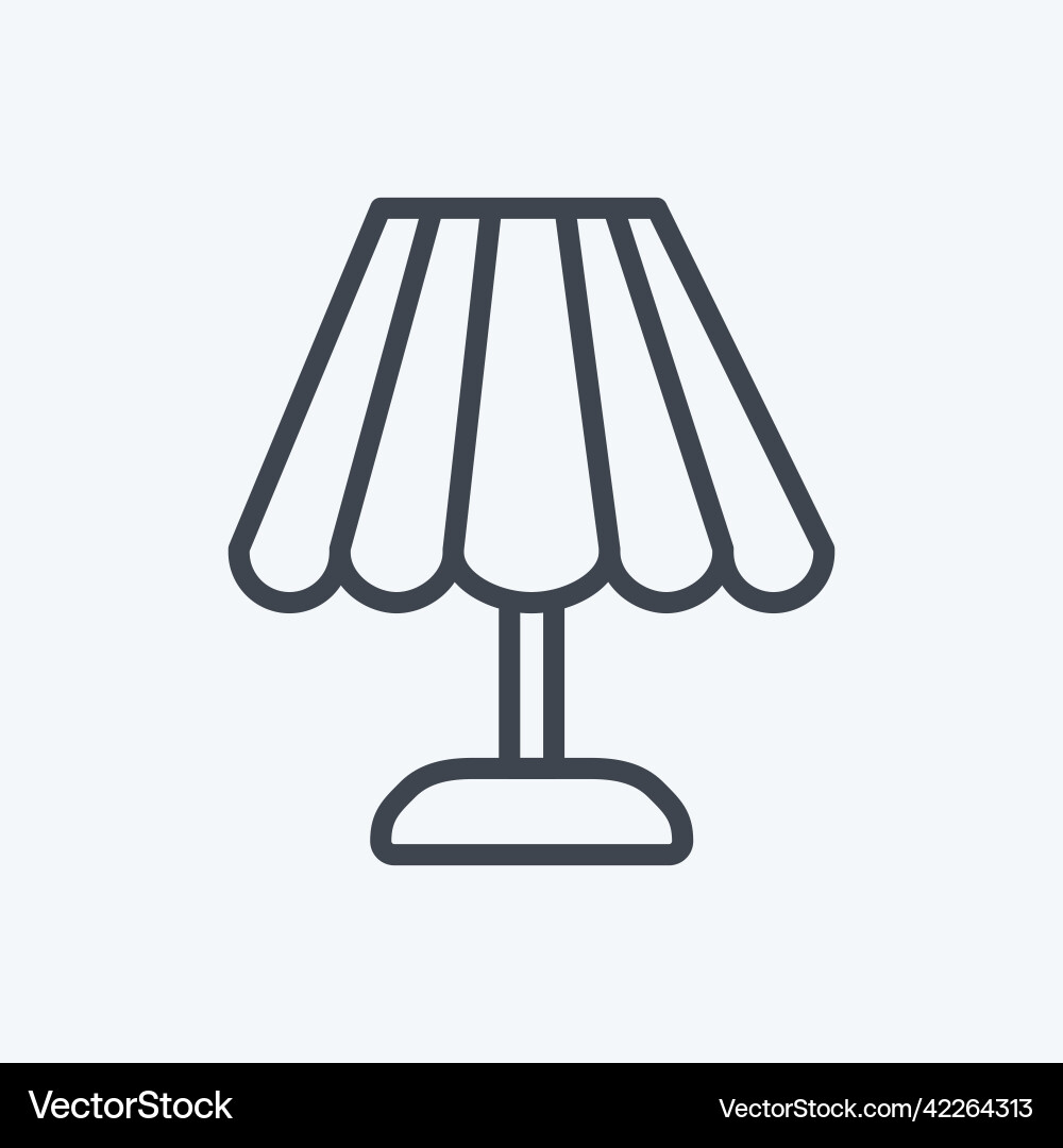 Icon lamp suitable for web interface symbol line Vector Image