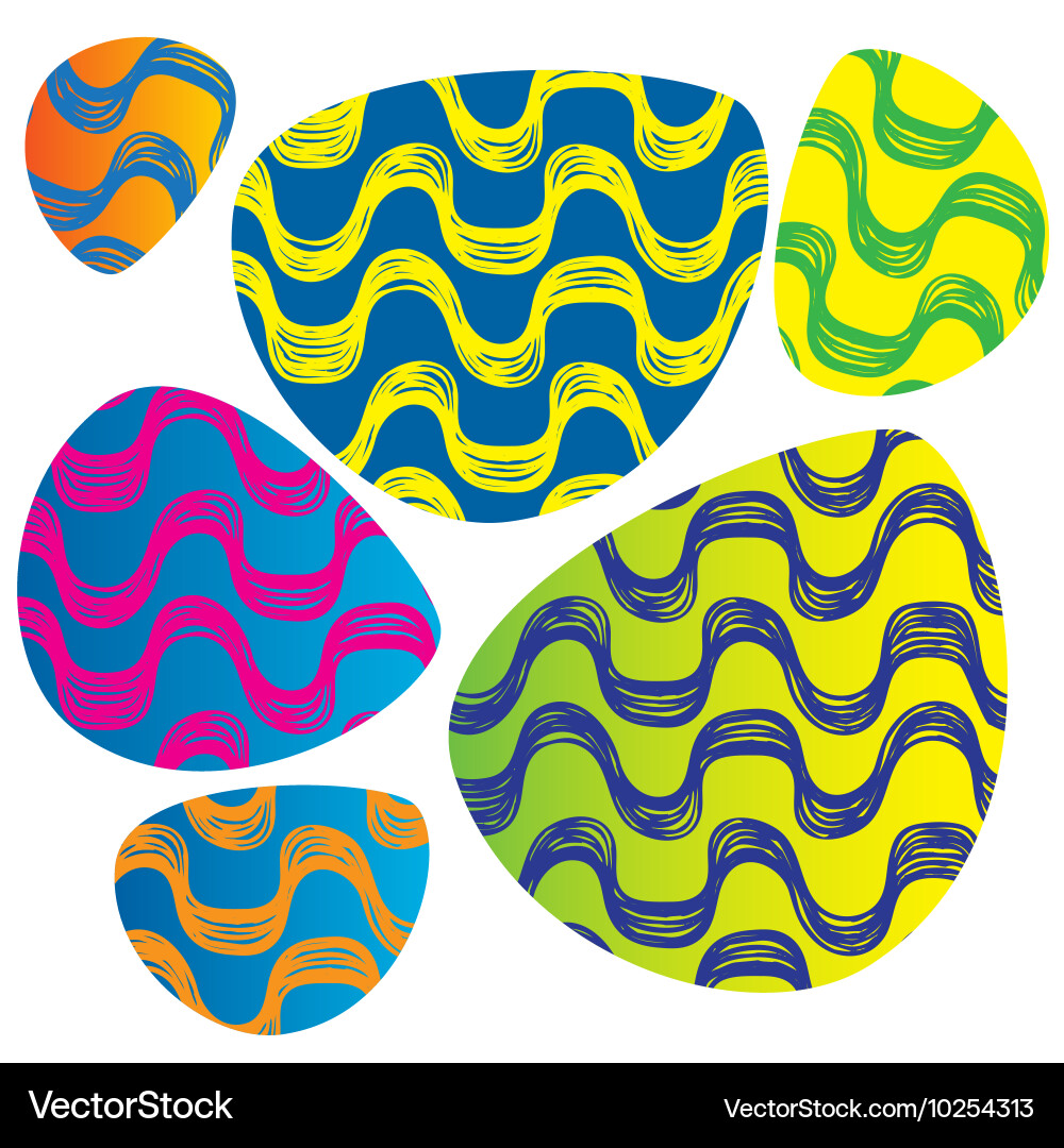 Ipanema beach pattern set Vector Image